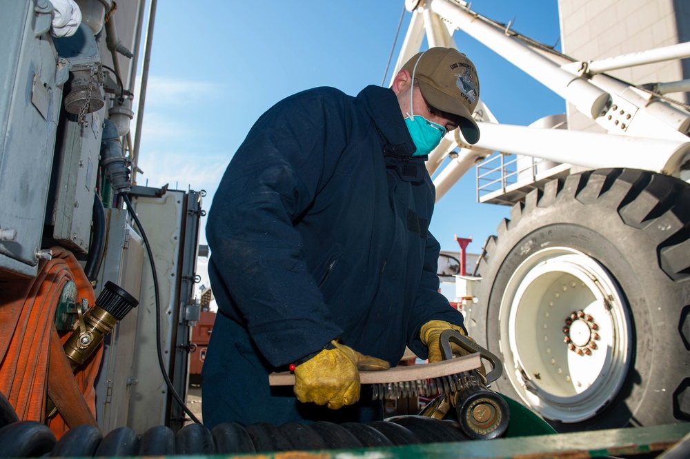 Ike Conducts Maintenance in Naval Station Norfolk