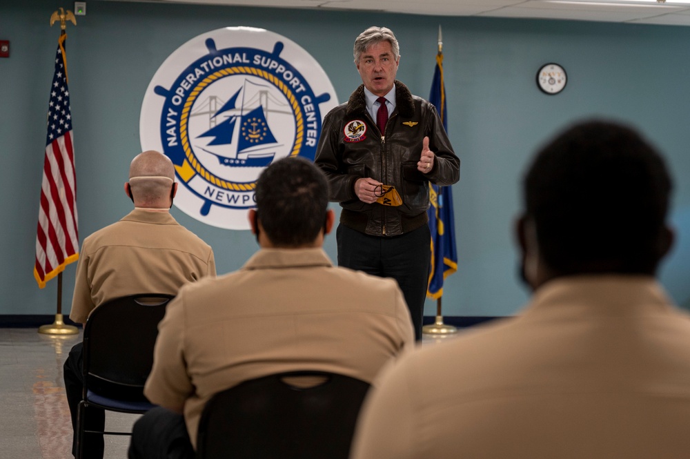 SECNAV Visits Navy Operational Support Center Newport
