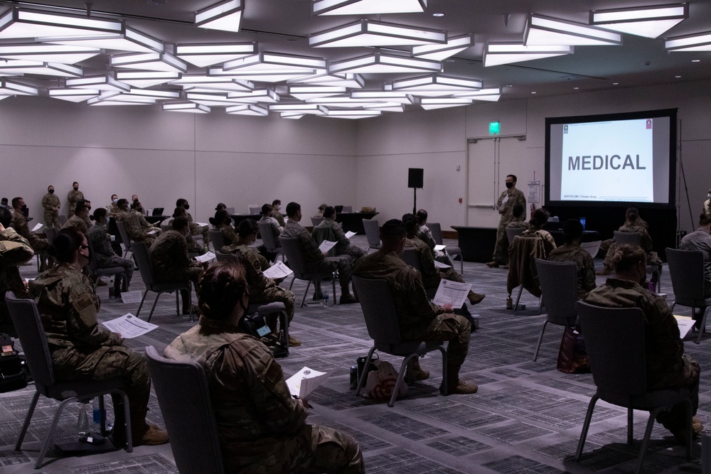 Maj. Gen. King gives JRSOI brief to incoming service members