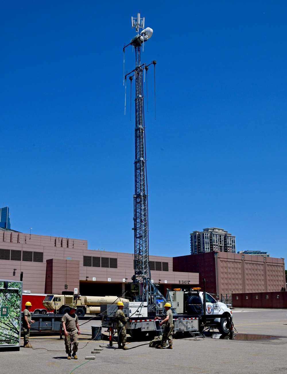 Tower Raised on Communications Platform