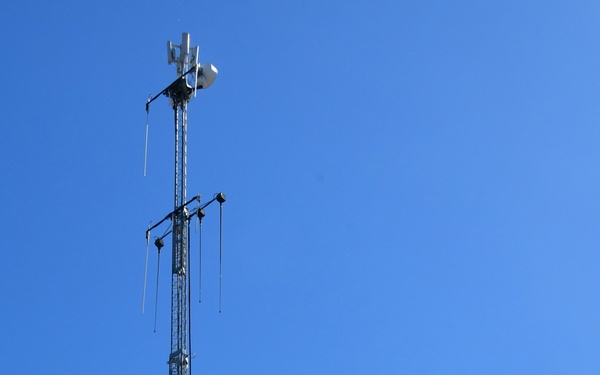 Fully Extended Remote Communications Platform Tower