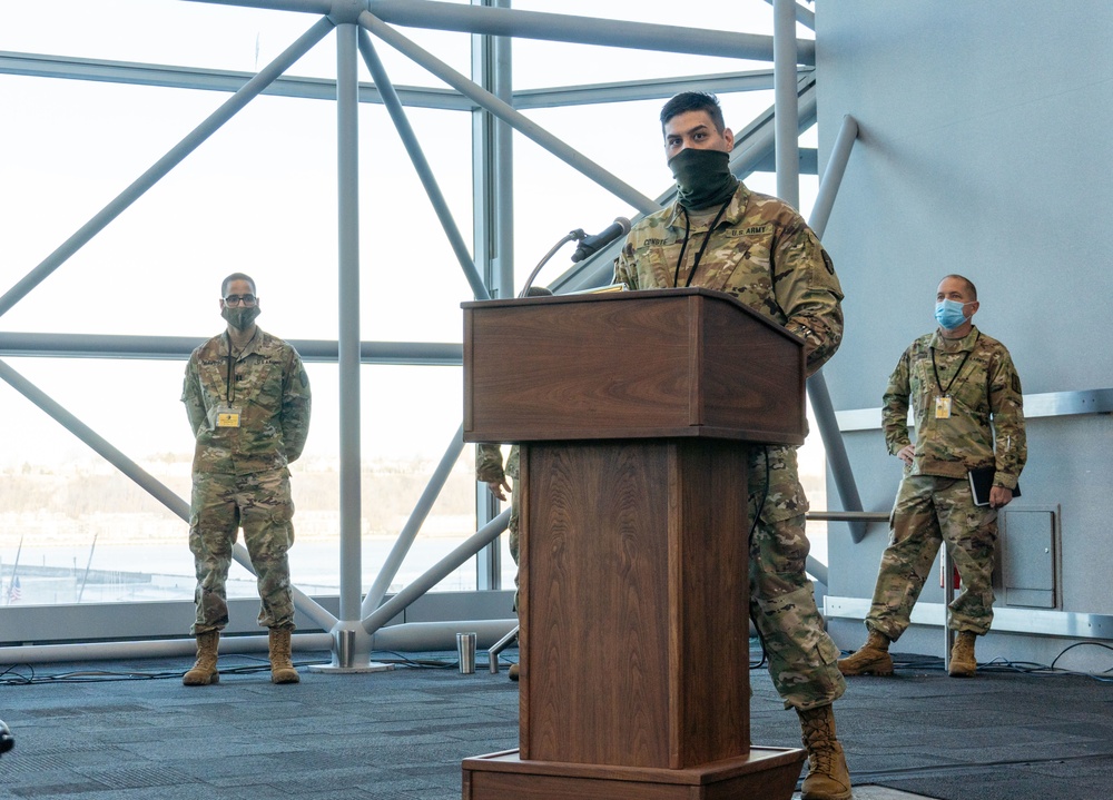 NY National Guard troops mobilize in support of state efforts to administer COVID-19 vaccines
