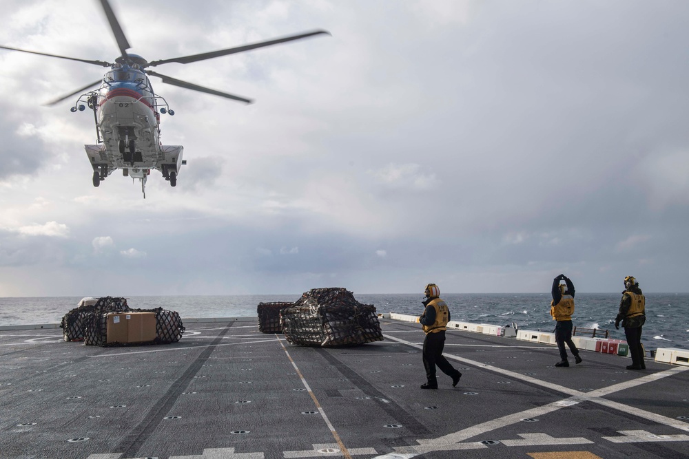 USS New Orleans Underway Replenishment with USNS Alan Shepard