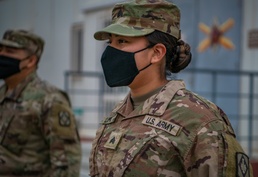 Diamond Brigade Soldier Receives Battlefield Promotion While Deployed To The Middle East.