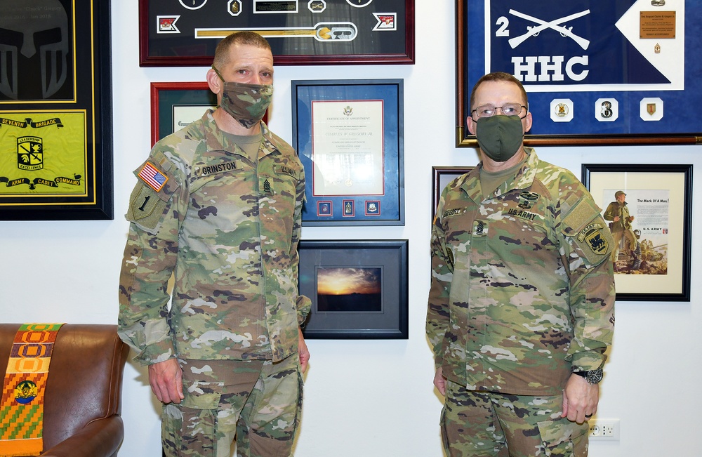 Sergeant Major of the Army Grinston visits Caserma Ederle in Vicenza, Italy