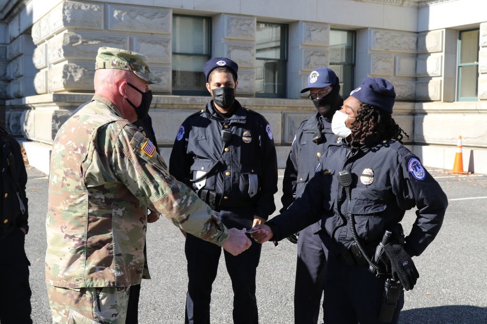 229th BEB Soldiers stand guard in DC, visit with senior leaders
