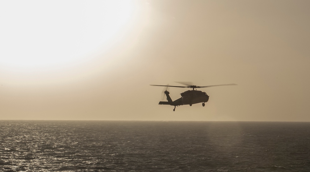 Helicopter Approaches Nimitz