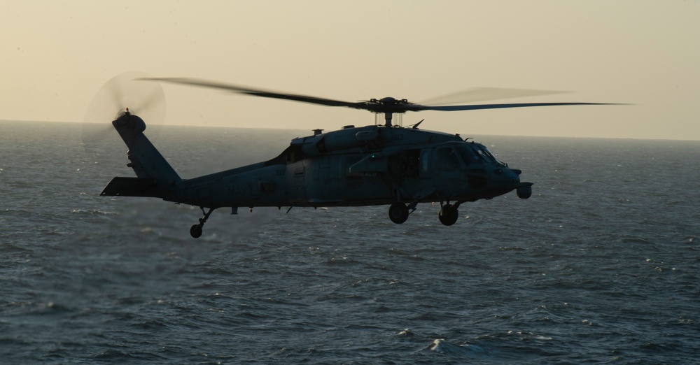 Helicopter Approaches Nimitz