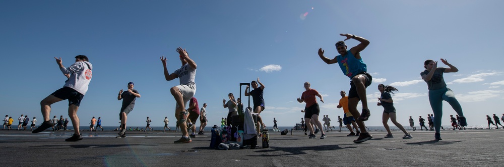 Sailors Participate in an Exercise Class