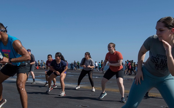 Sailors Participate in an Exercise Class