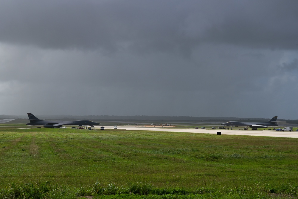 B-1B Lancers carry out Bomber Task Force mission