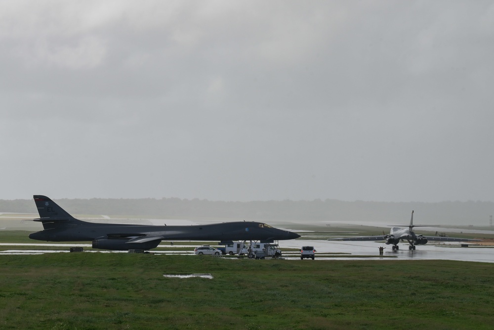 B-1B Lancers carry out Bomber Task Force mission