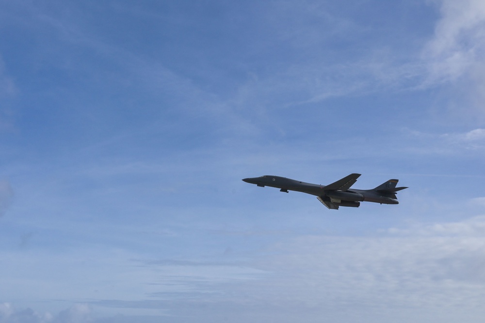 B-1B Lancers carry out Bomber Task Force mission