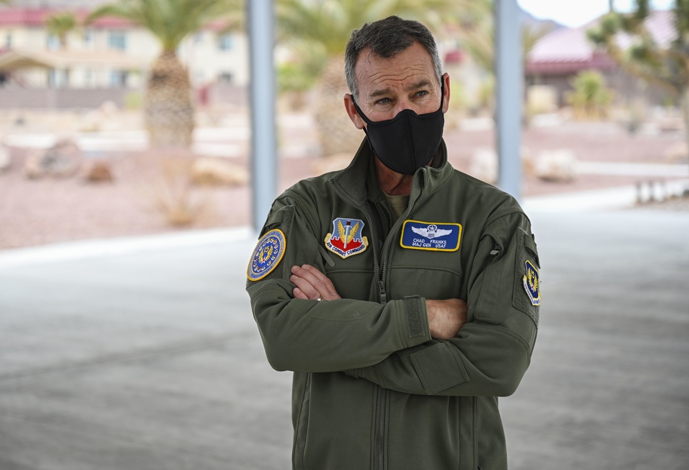 Maj. Gen. Chad P. Franks visits Nellis and Creech AFB