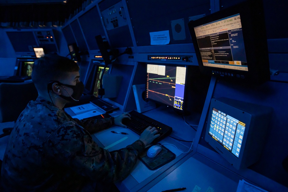 Air Traffic Controllers with H&amp;HS keep the aircraft moving aboard MCAS Futenma