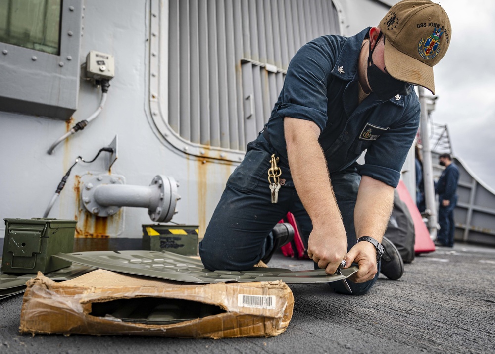 NHQC on the Flight Deck aboard McCain