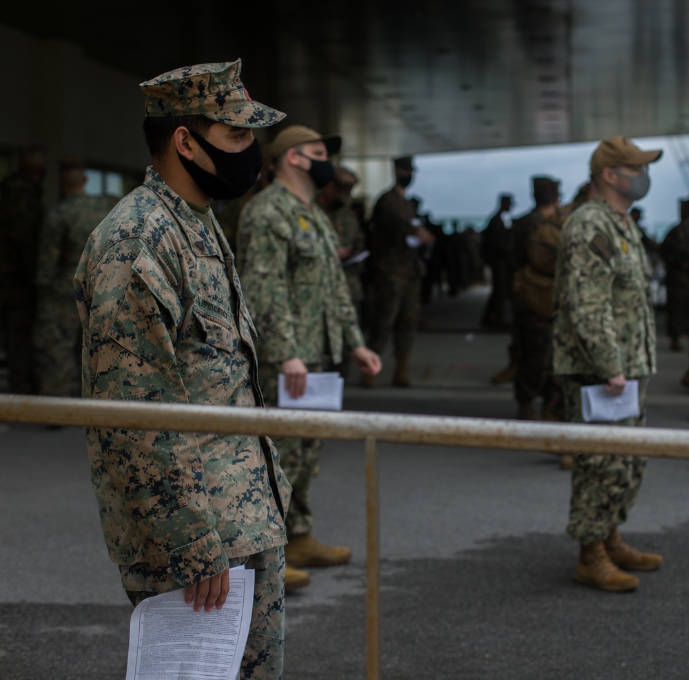 Marines and Sailors with 3d Marine Division receive the COVID-19 vaccinations