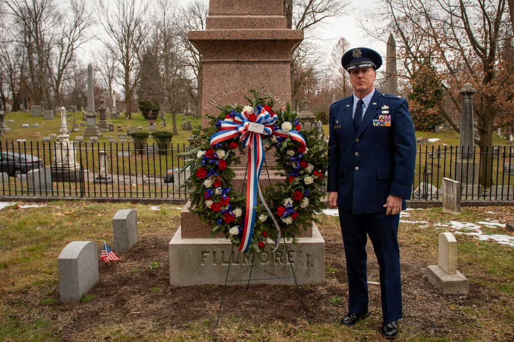 107th Attack Wing honors President Fillmore on birthday