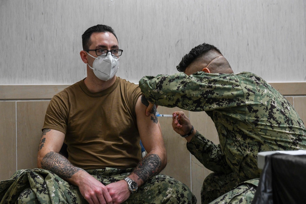 U.S. Naval Forces Europe and Africa receive COVID-19 vaccine