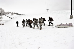 Cold-Weather Operations Course students learn snowshoeing techniques at Fort McCoy