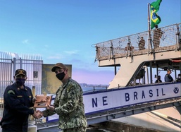USS Spruance Welcomes Brazilian Training Ship to San Diego