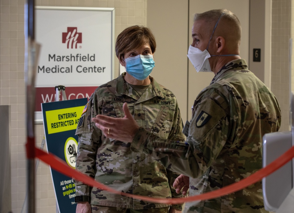 BG Lodi visits UAMTF-531 at Marshfield Medical Center