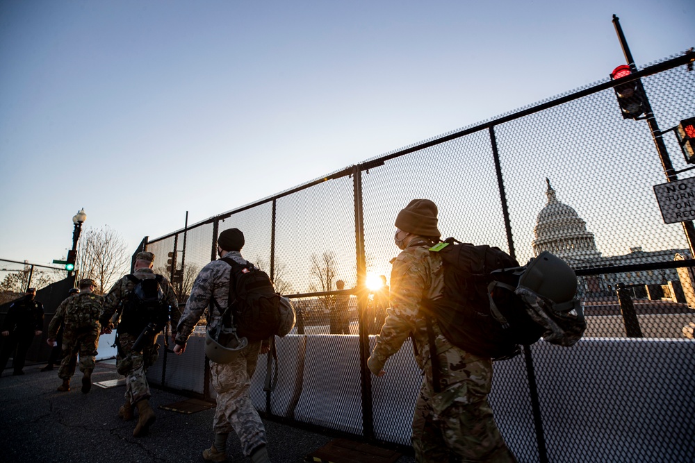 New Jersey National Guard Secures Area Around Capitol