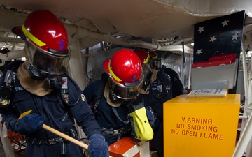 USS Ralph Johnson Conducts A General Quarters Drill