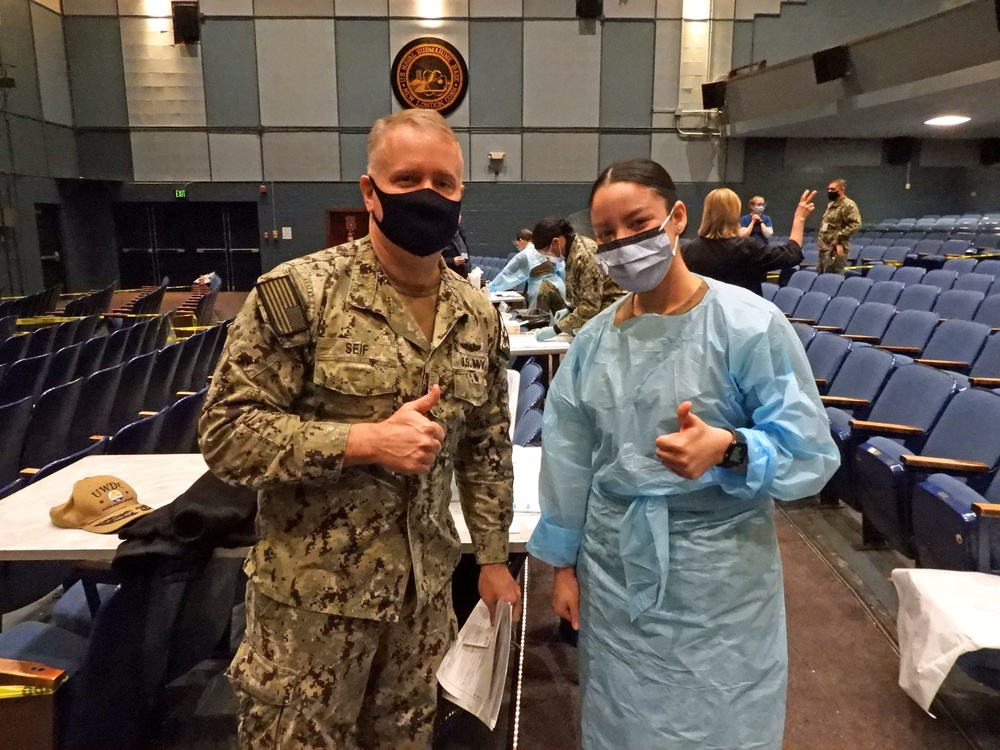 RDML Richard Seif receives COVID-19 vaccination