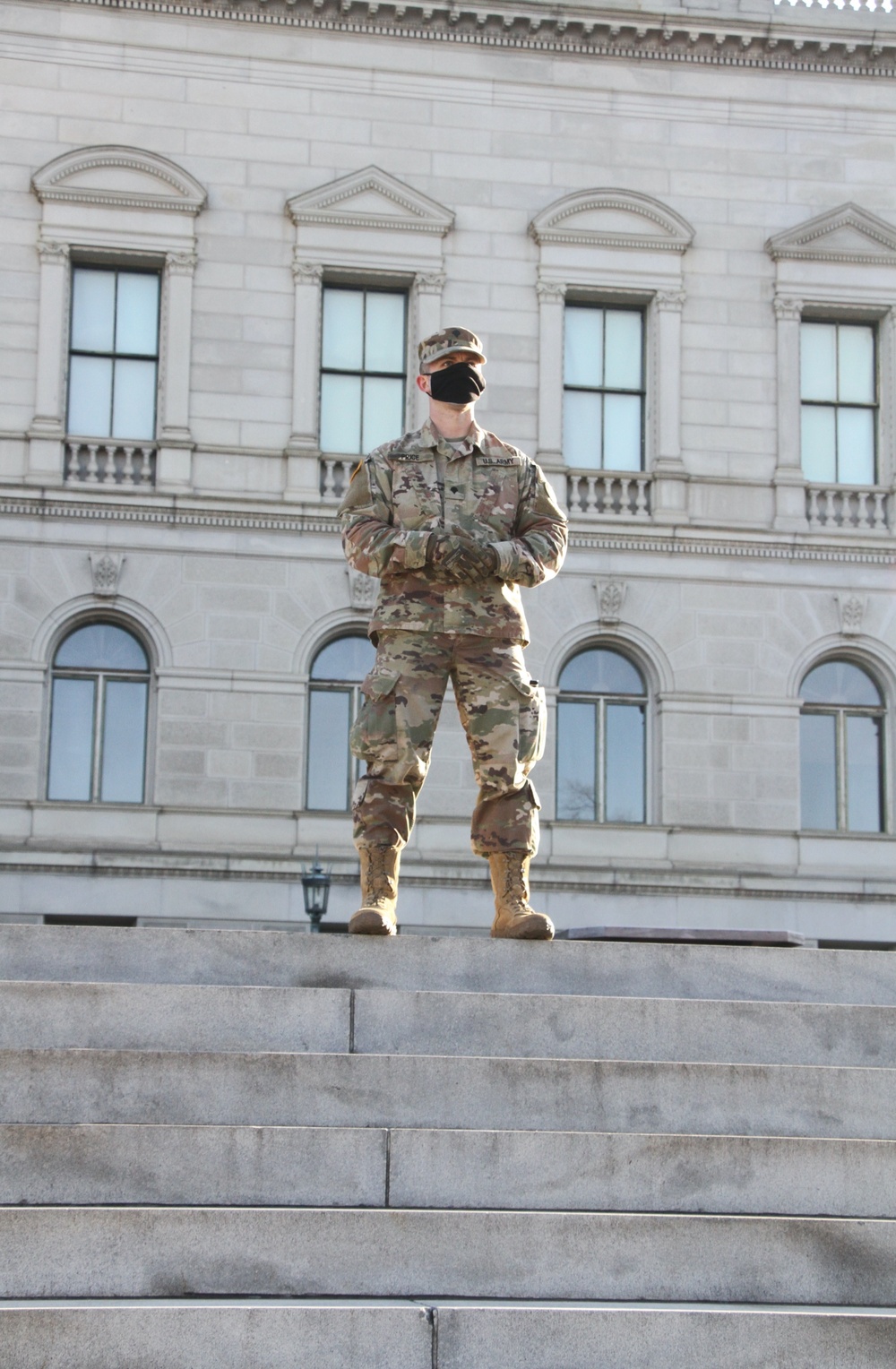 1-116th Soldiers stand guard in Washington, D.C.