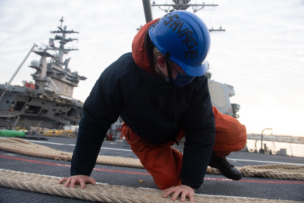 USS Mahan Gets Underway to Atlantic Ocean