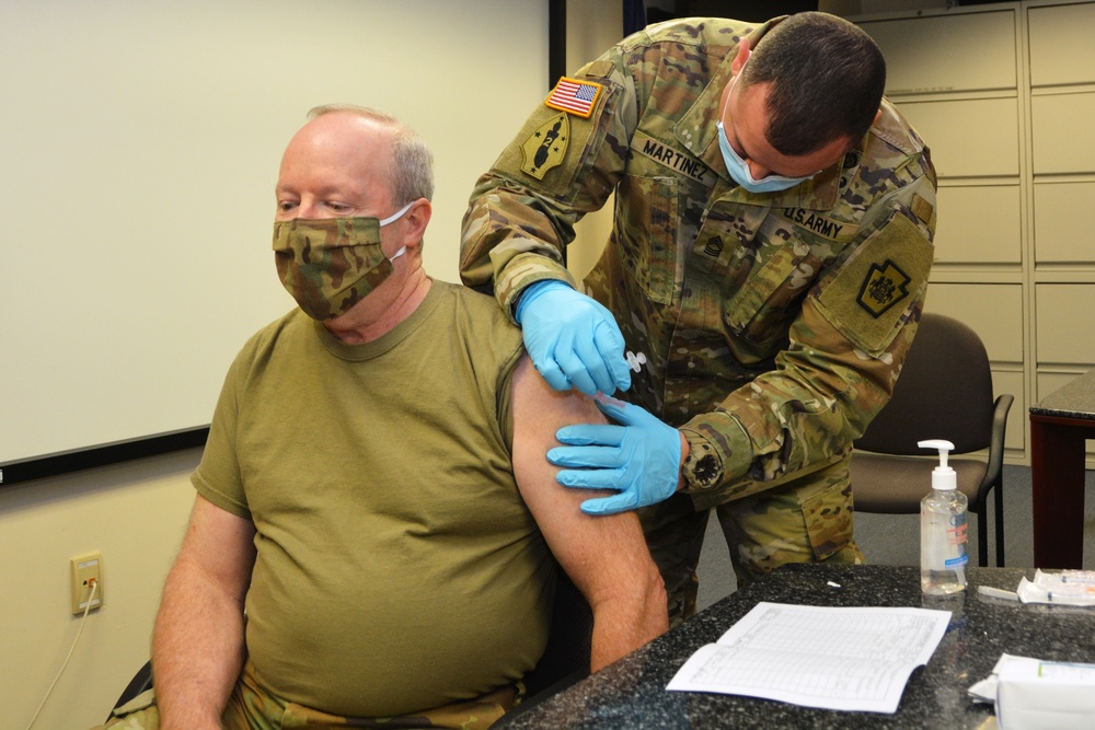 Pa. National Guard senior leaders receive COVID-19 vaccine