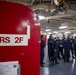 Sailors aboard USS America participate in a simulated casualty.