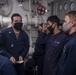 Sailors aboard USS America participate in a simulated casualty.