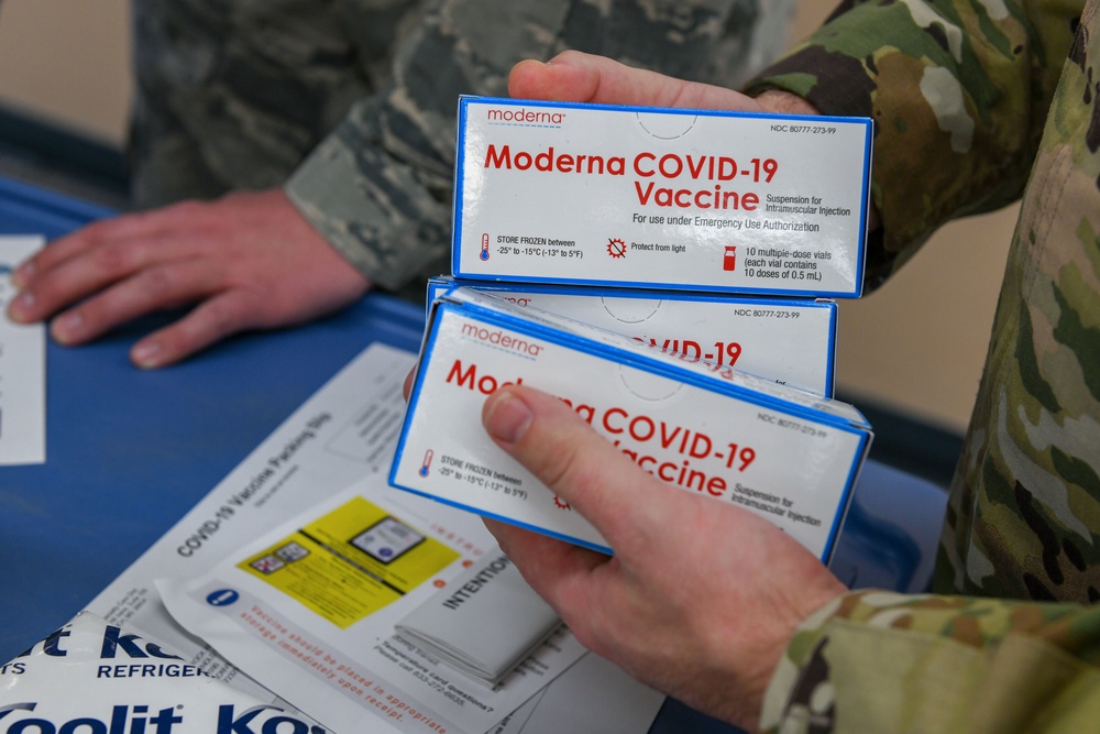Moderna COVID-19 Vaccine arrives at LRAFB