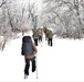 Fort McCoy CWOC class 21-02 students train using snowshoes, ahkio sleds