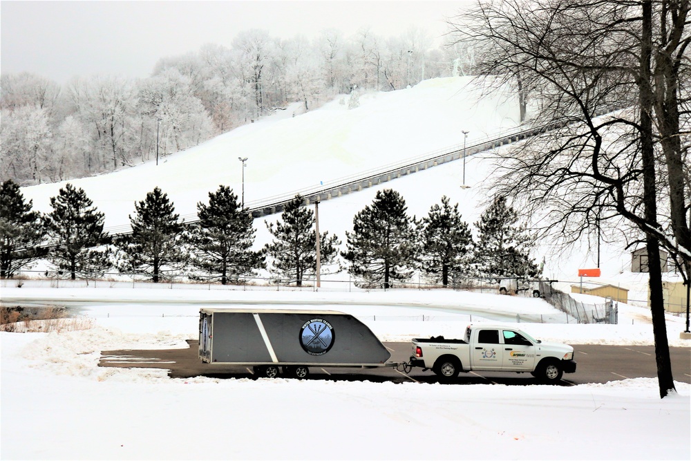 Fort McCoy CWOC class 21-02 students train using snowshoes, ahkio sleds