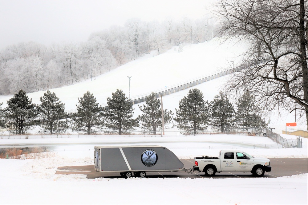 Fort McCoy CWOC class 21-02 students train using snowshoes, ahkio sleds