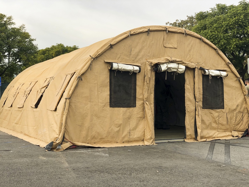 Airmen build tents, increase COVID patient care during surge