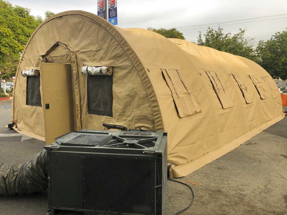 Airmen build tents, increase COVID patient care during surge