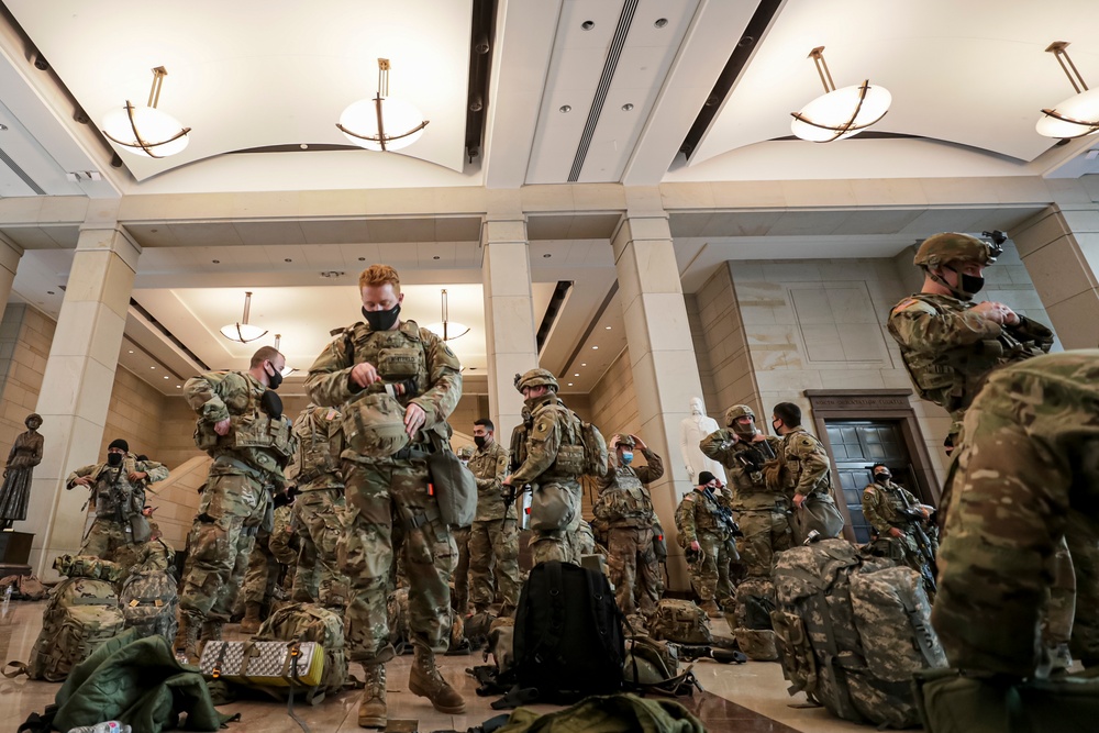 New Jersey Soldiers secure area near Capitol