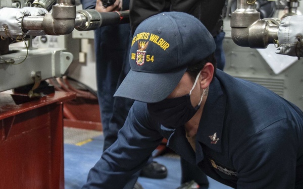 USS Curtis Wilbur Damage Control Exercise