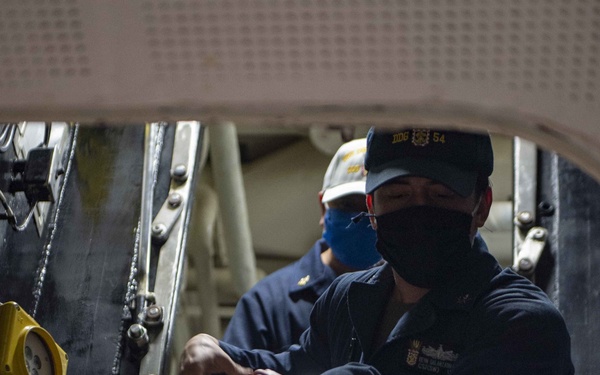 USS Curtis Wilbur Damage Control Exercise