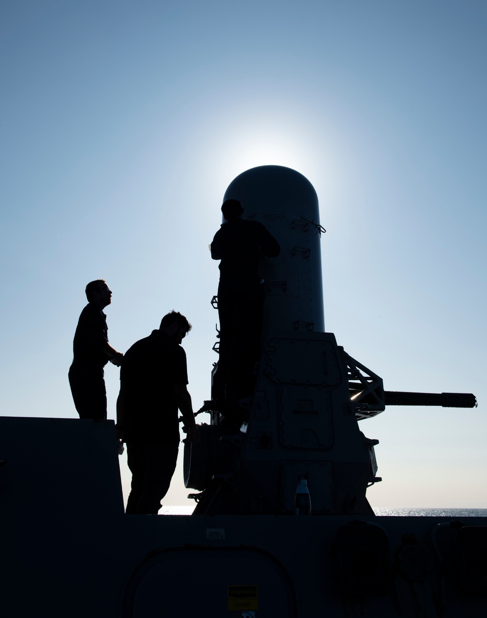 Sterett Sailors Conduct CIWS Maintenance