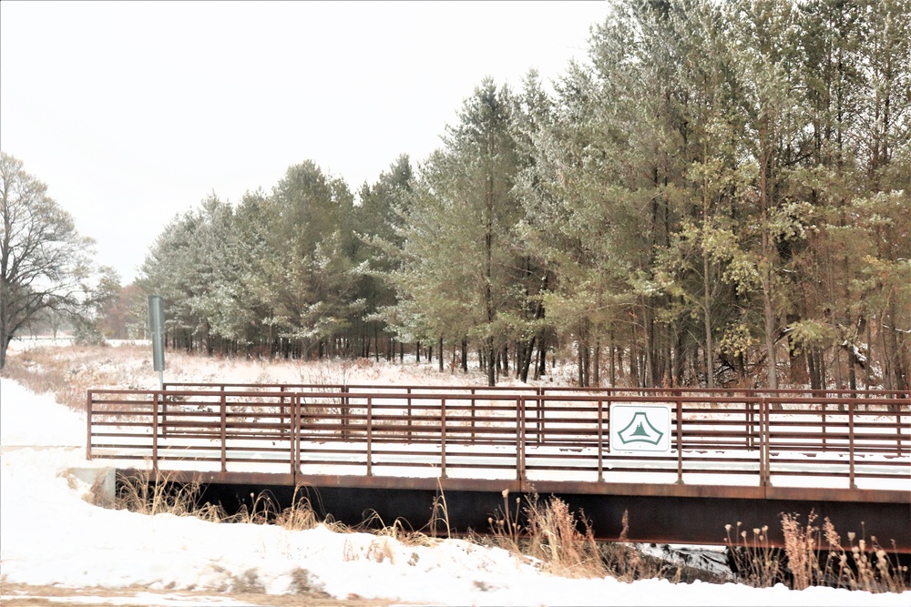 Rime ice forms at Fort McCoy in early January 2021