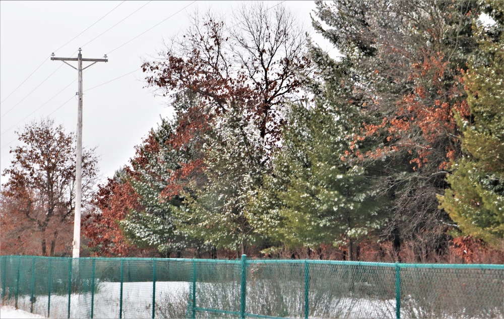 Rime ice forms at Fort McCoy in early January 2021