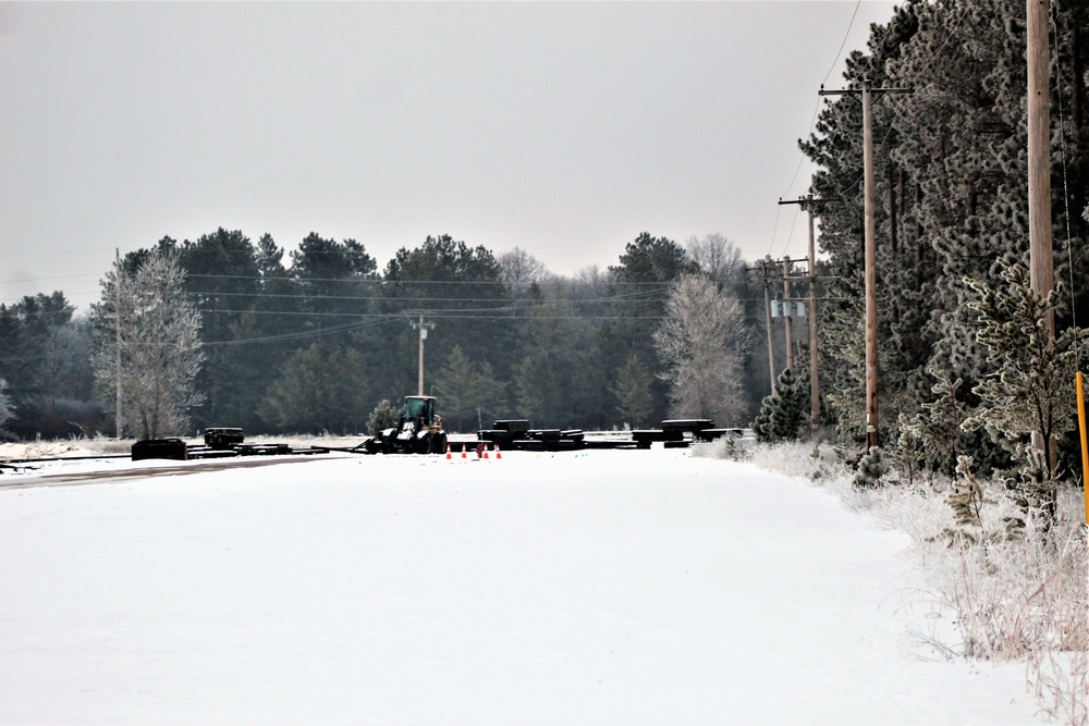 Rime ice forms at Fort McCoy in early January 2021