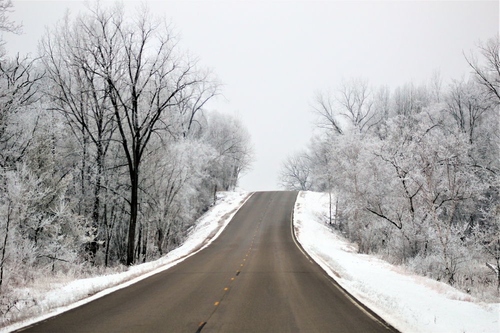 Wintry scenes at Fort McCoy in early January 2021