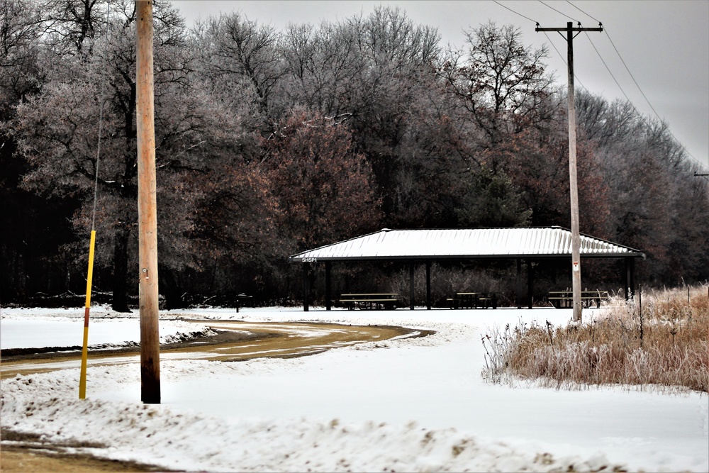 Wintry scenes at Fort McCoy in early January 2021