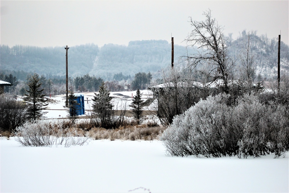 Wintry scenes at Fort McCoy in early January 2021